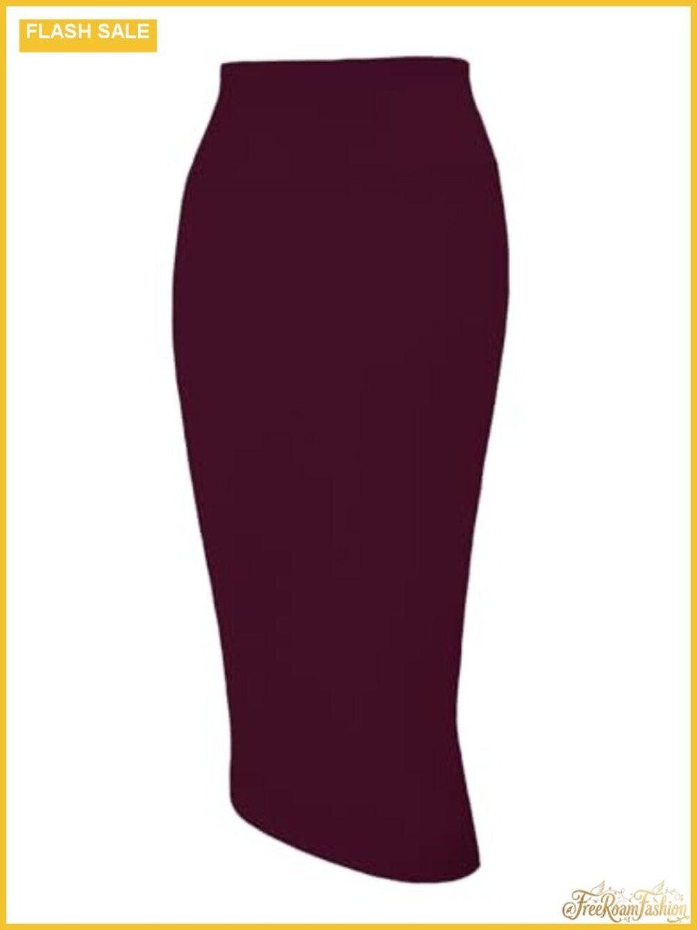 Women's Work Pencil Skirt Stretch High Waist Below Knee Business Casual